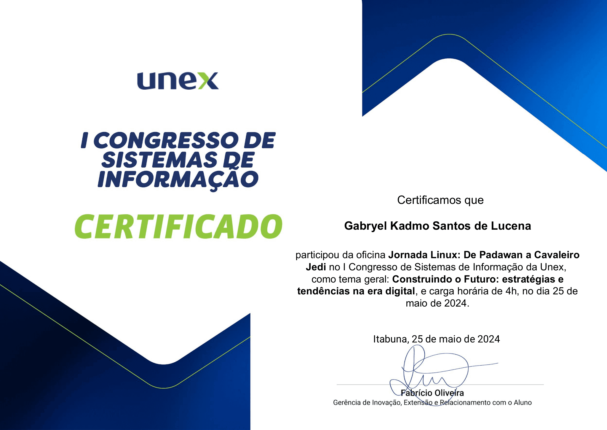 I Congresso - Prof. Dely